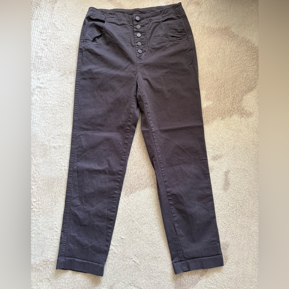 Babaton Aritzia Cigarette Button Blue Pants size 6